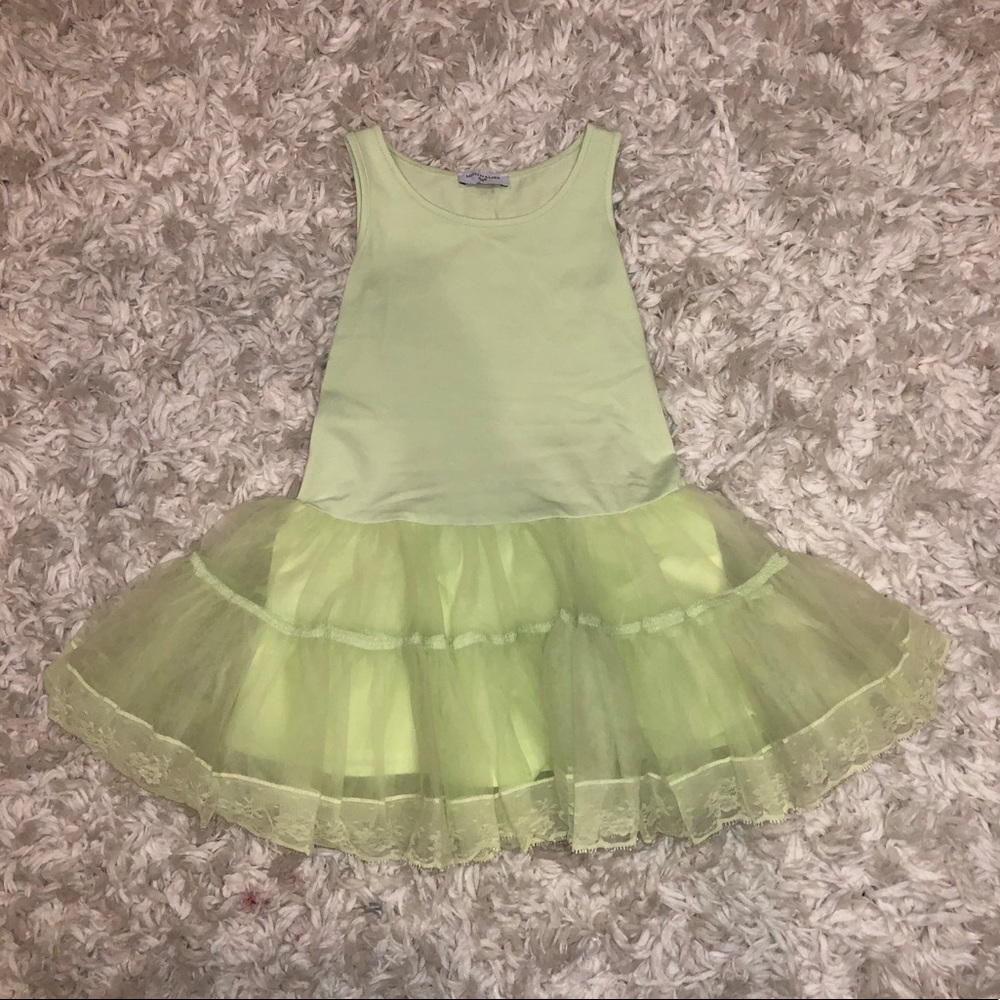 MonnaLisa Green Tulle Tank Dress Child size 4 & 8